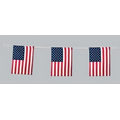 60' String Polyethylene U.S Flag Pennants